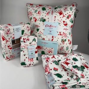 Cath Kidston Ditsy Deer Pink 12 PC Christmas Bundle ~ Precious NWT ~ Queen